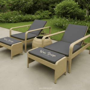 เตียงสระน้ำหวายเทียม Sunbed-SB-010