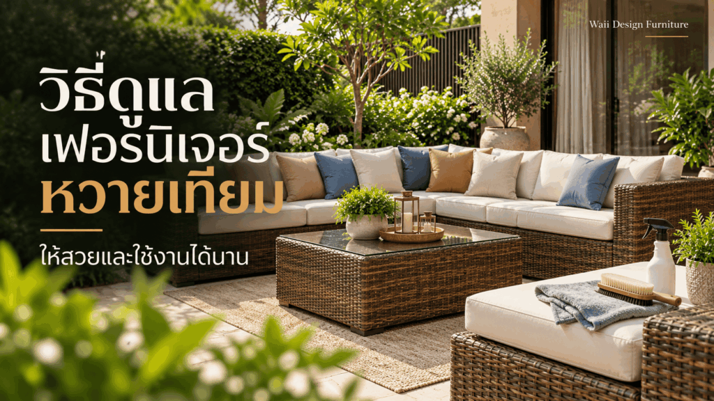 วิธีดูแลเฟอร์นิเจอร์หวายเทียม ให้สวยและใช้งานได้นาน