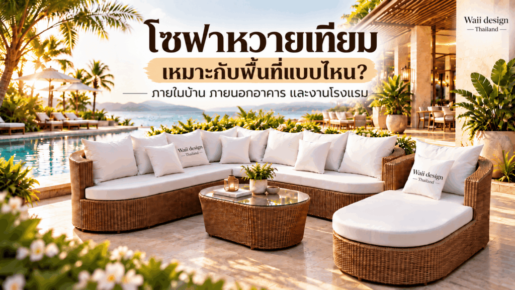 โซฟาหวายเทียมสำหรับ Indoor Outdoor และงานโรงแรม