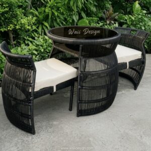 ชุดระเบียงหวายเทียม Coffee set ST-016