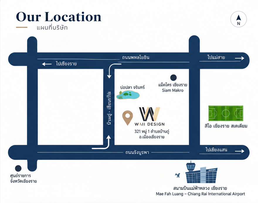 แผนที่ Waii Design เชียงราย